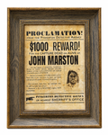 John Marston Wanted Poster Frame