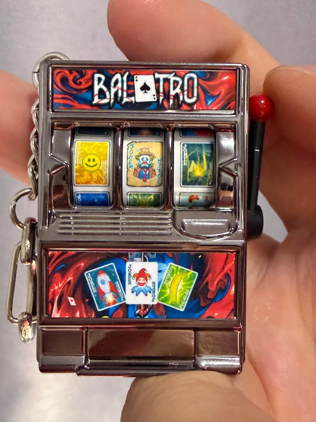 Balatro Interactive Joker Spin Keychain & Bag Charm