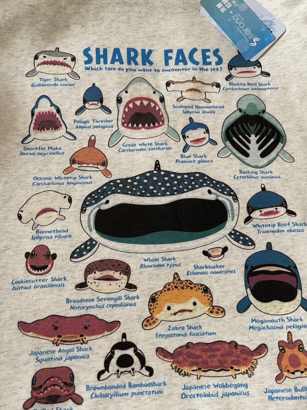 Shark Face Graphic Cooling Oversized Tee
