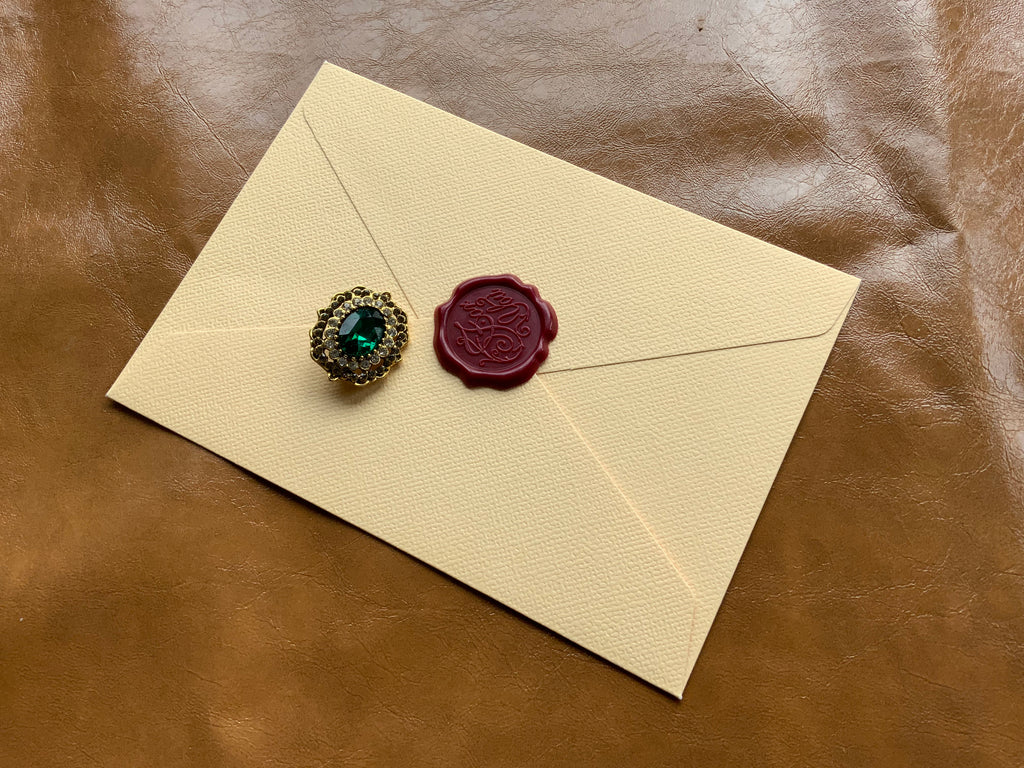 Mary’s Letter + Letter Envelope Brooch Ring