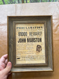 John Marston Wanted Poster Frame