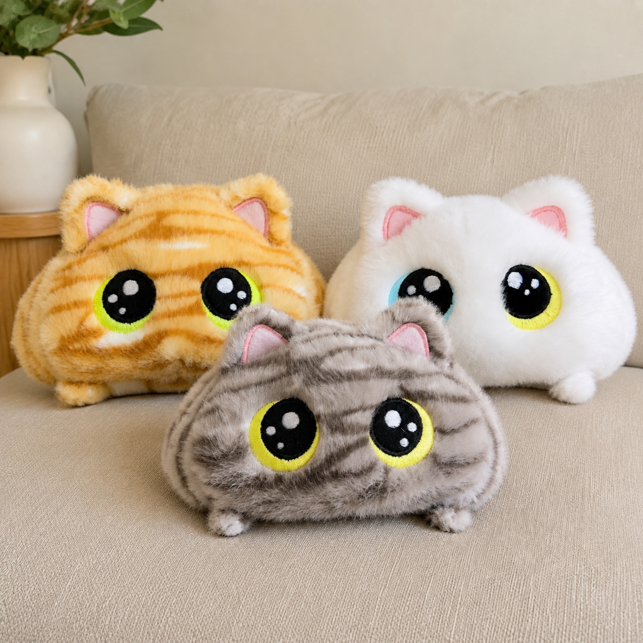 PurrPuff Cat Plush Pillow