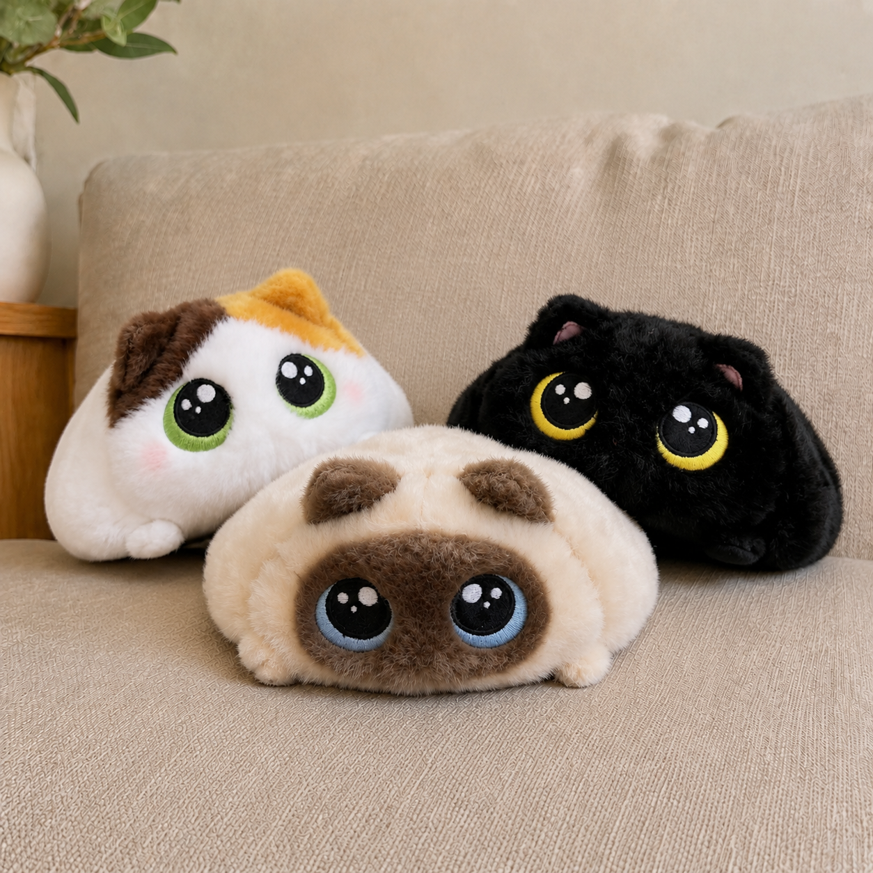 PurrPuff Cat Plush Pillow