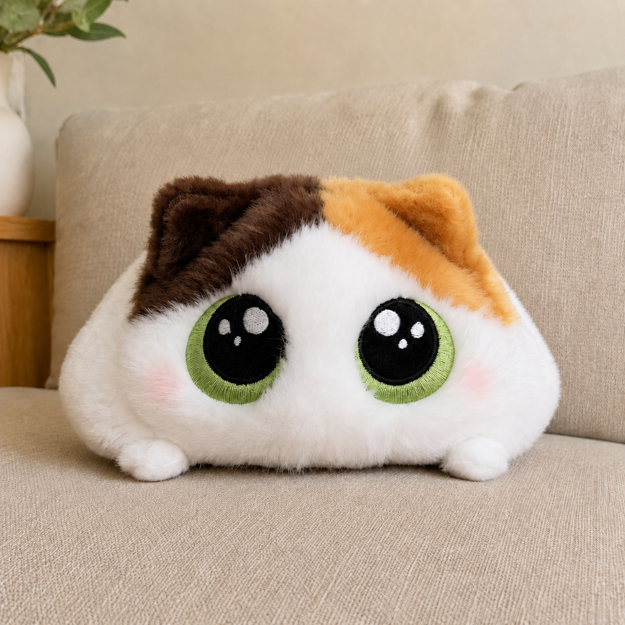 PurrPuff Cat Plush Pillow
