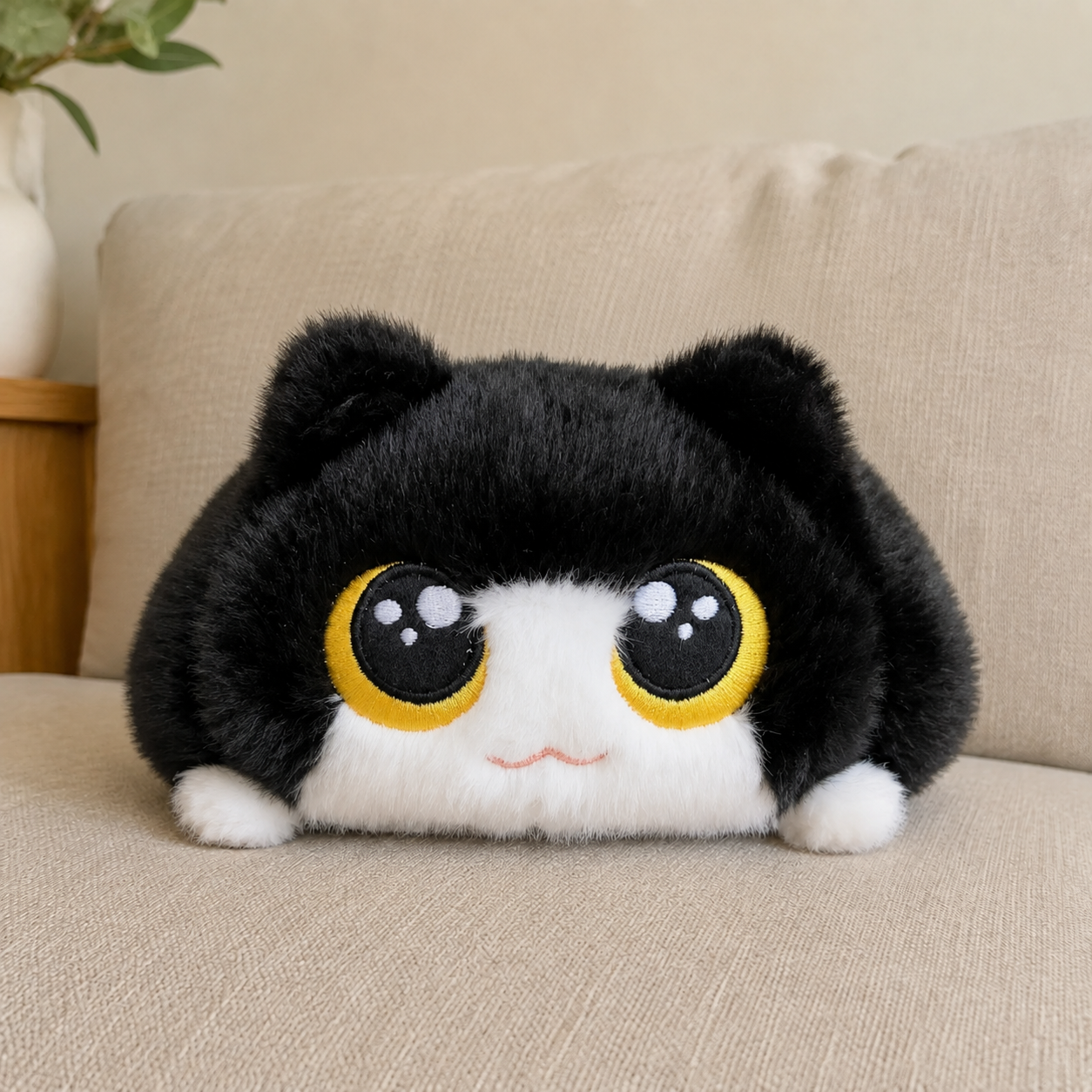 PurrPuff Cat Plush Pillow