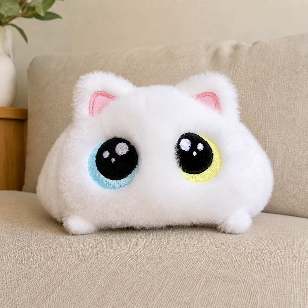 PurrPuff Cat Plush Pillow