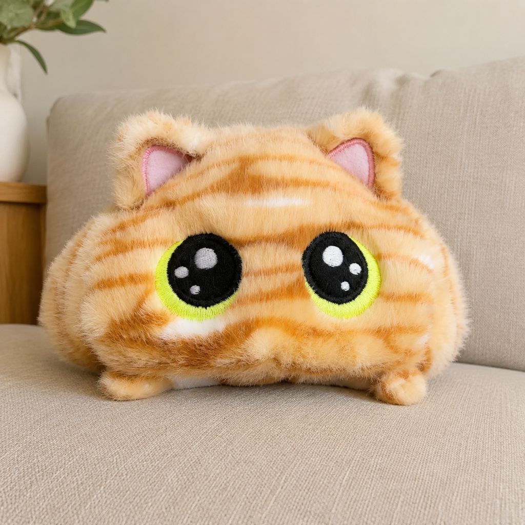PurrPuff Cat Plush Pillow