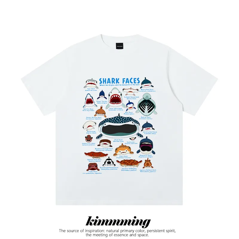 Shark Face Graphic Cooling Oversized Tee