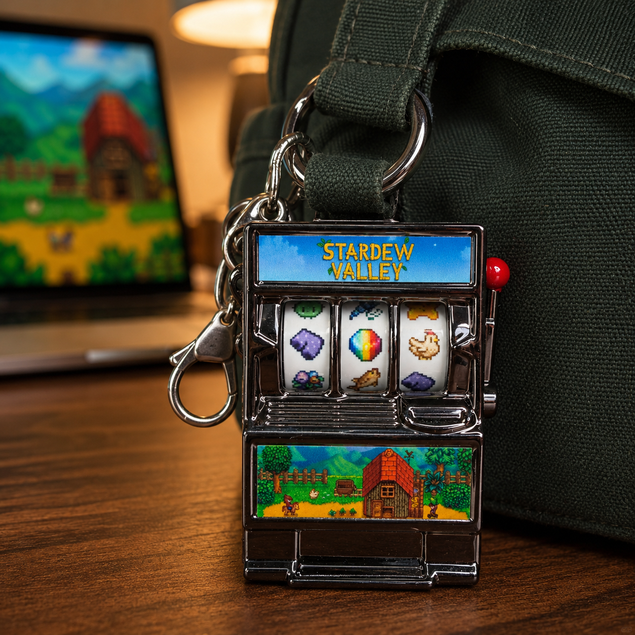 Stardew Valley Interactive Lucky Spin Keychain & Bag Charm