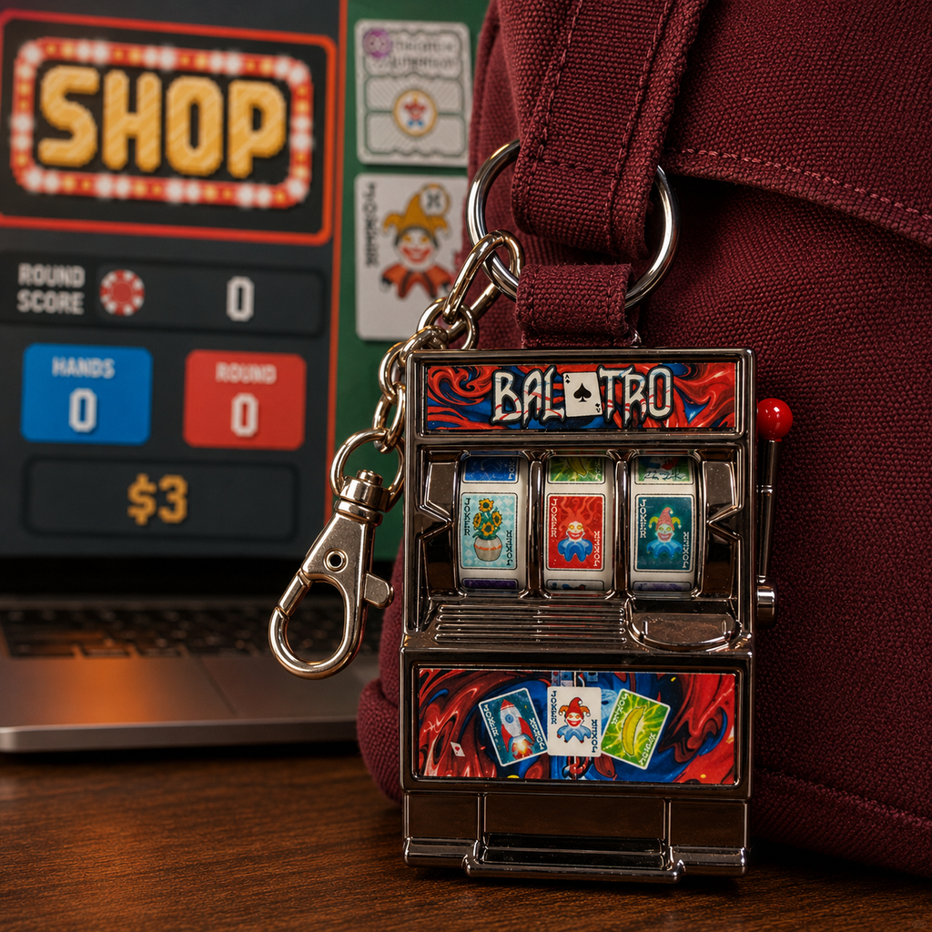 Balatro Interactive Joker Spin Keychain & Bag Charm