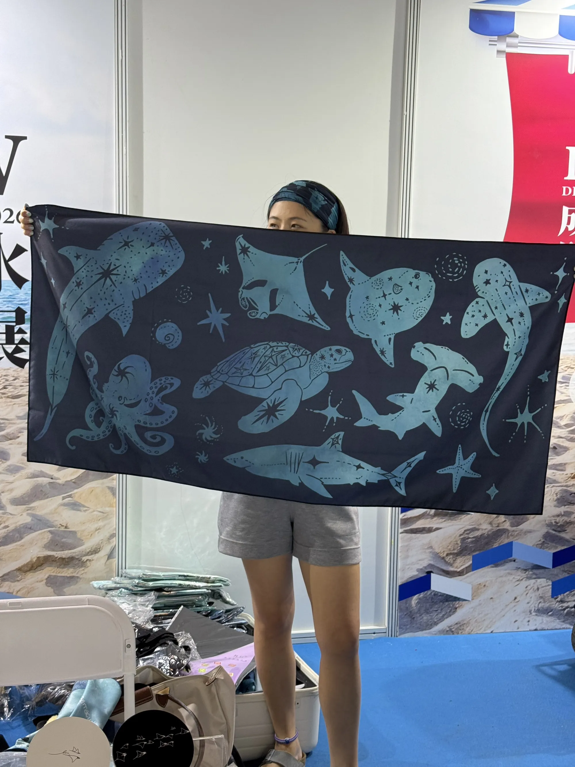 Ocean Life Double-Sided Quick-Dry Beach Towel