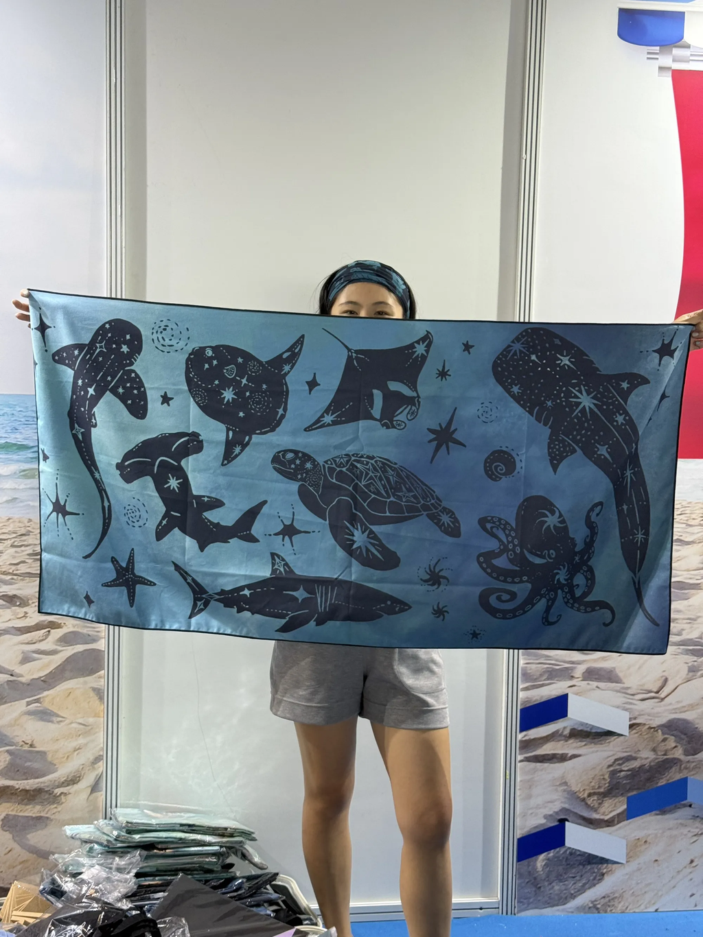 Ocean Life Double-Sided Quick-Dry Beach Towel