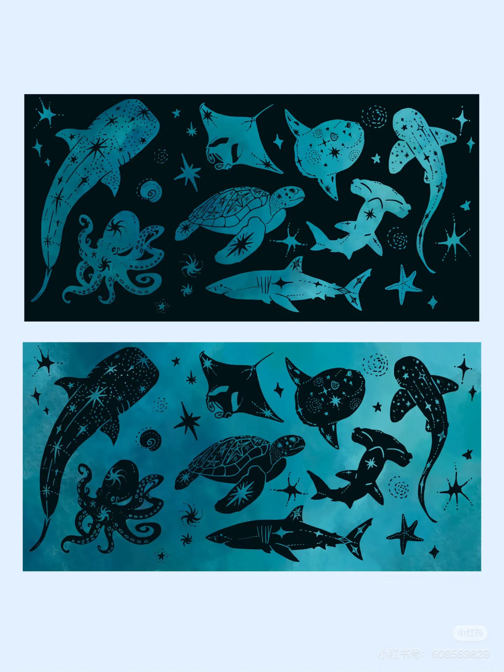 Ocean Life Double-Sided Quick-Dry Beach Towel