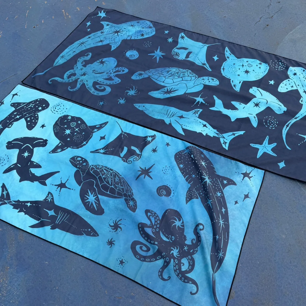 Ocean Life Double-Sided Quick-Dry Beach Towel