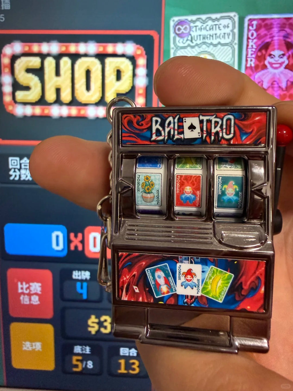 Balatro Interactive Joker Spin Keychain & Bag Charm
