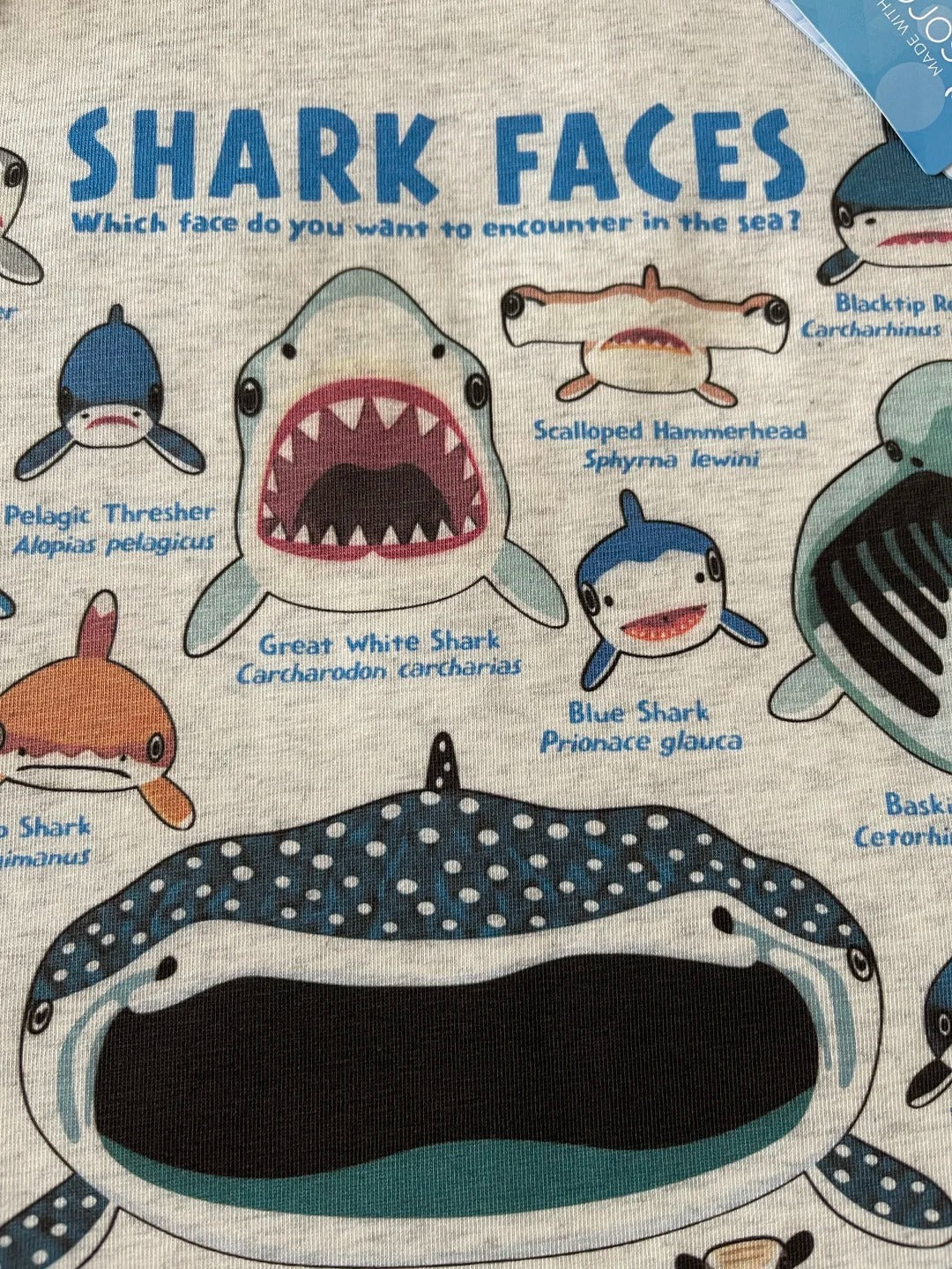 Shark Face Graphic Cooling Oversized Tee