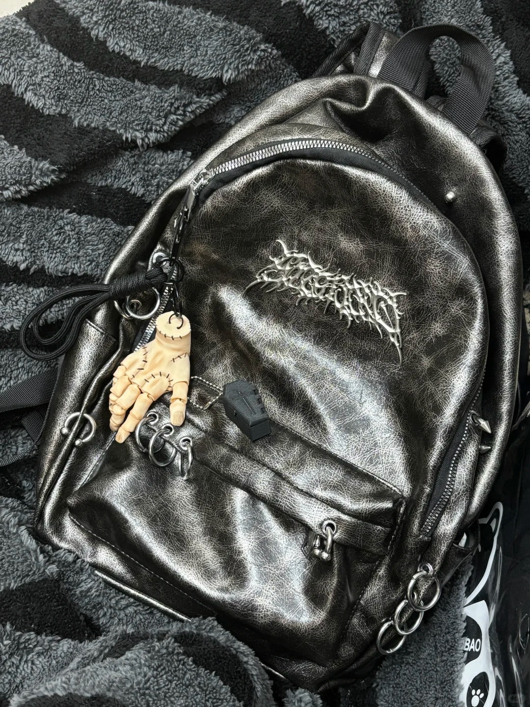 Handmade Skeleton Hand Bag Charm
