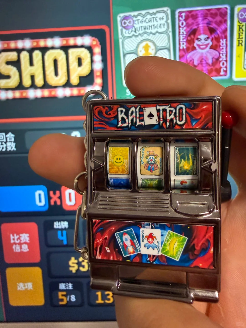 Balatro Interactive Joker Spin Keychain & Bag Charm