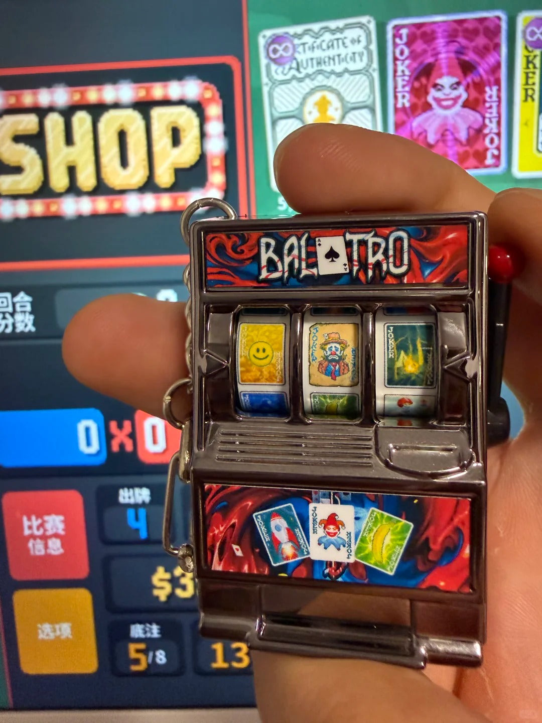 Balatro Interactive Joker Spin Keychain & Bag Charm