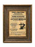 Arthur Morgan Wanted Poster Frame