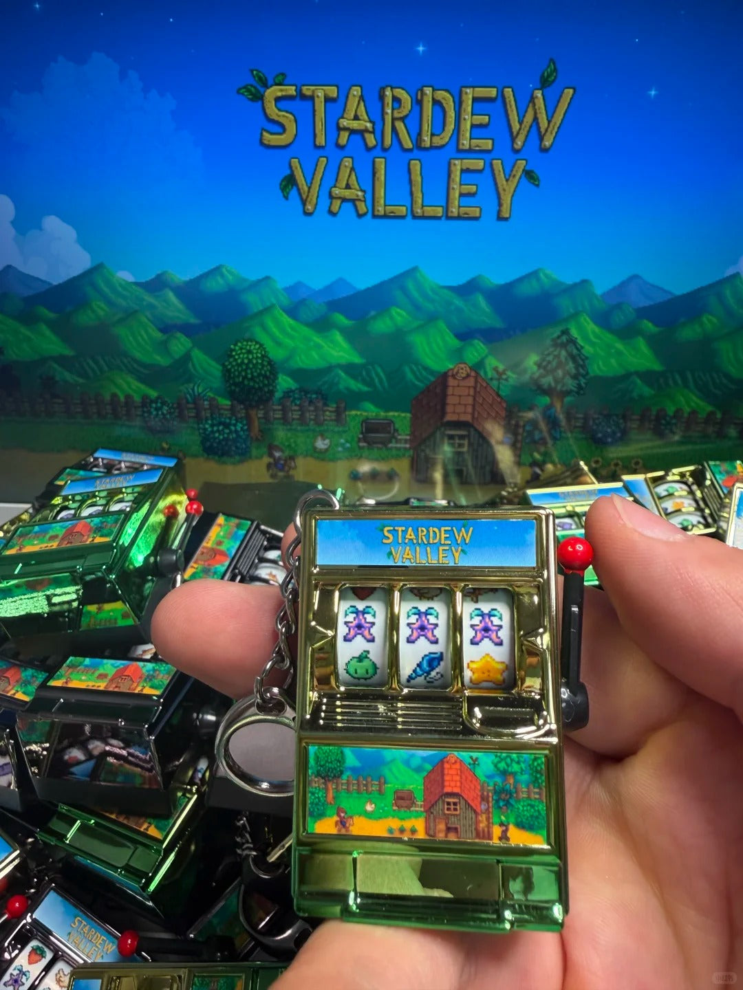 Stardew Valley Interactive Lucky Spin Keychain & Bag Charm